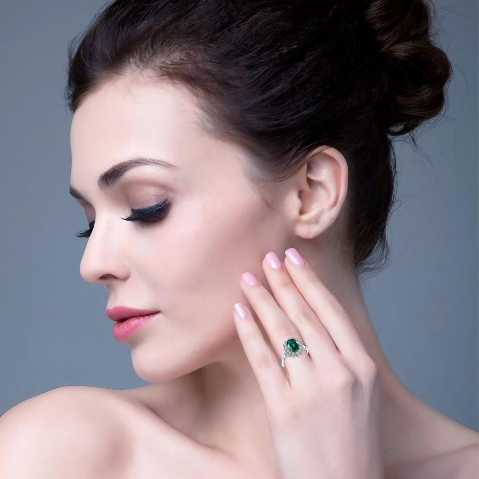 Bague marguerite émeraude - Le Petit Fermier