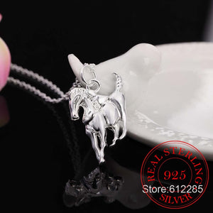 Pendentif cheval argent - Le Petit Fermier
