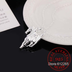 Pendentif cheval argent - Le Petit Fermier