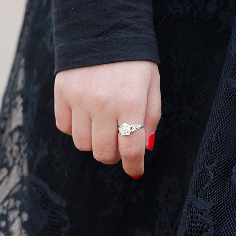 Bague en forme de rose