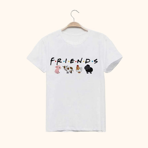 T-shirt blanc animaux FRIENDS