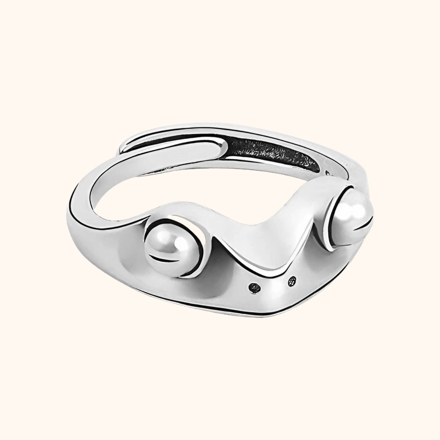 Bague grenouille argent