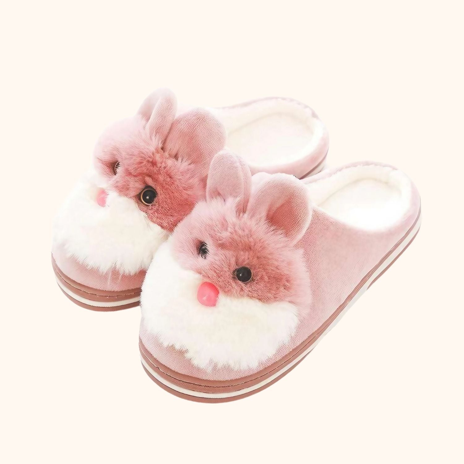 Pantoufles lapin hivernal