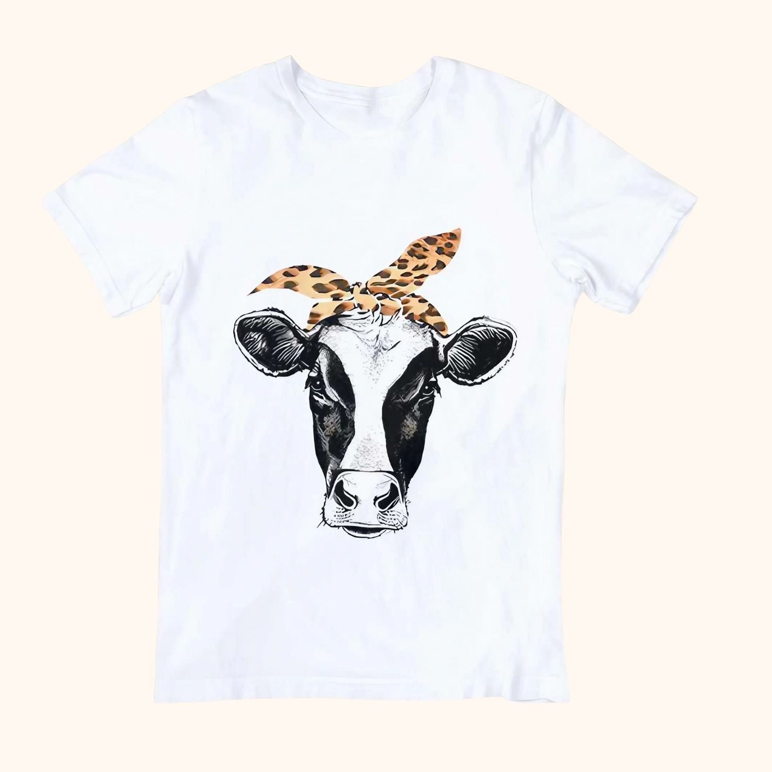 T-shirt vache bandana jaune