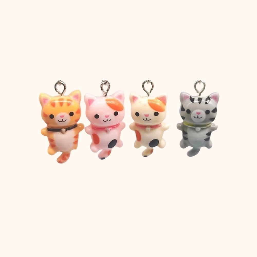 Boucles d'oreilles chat kawaii