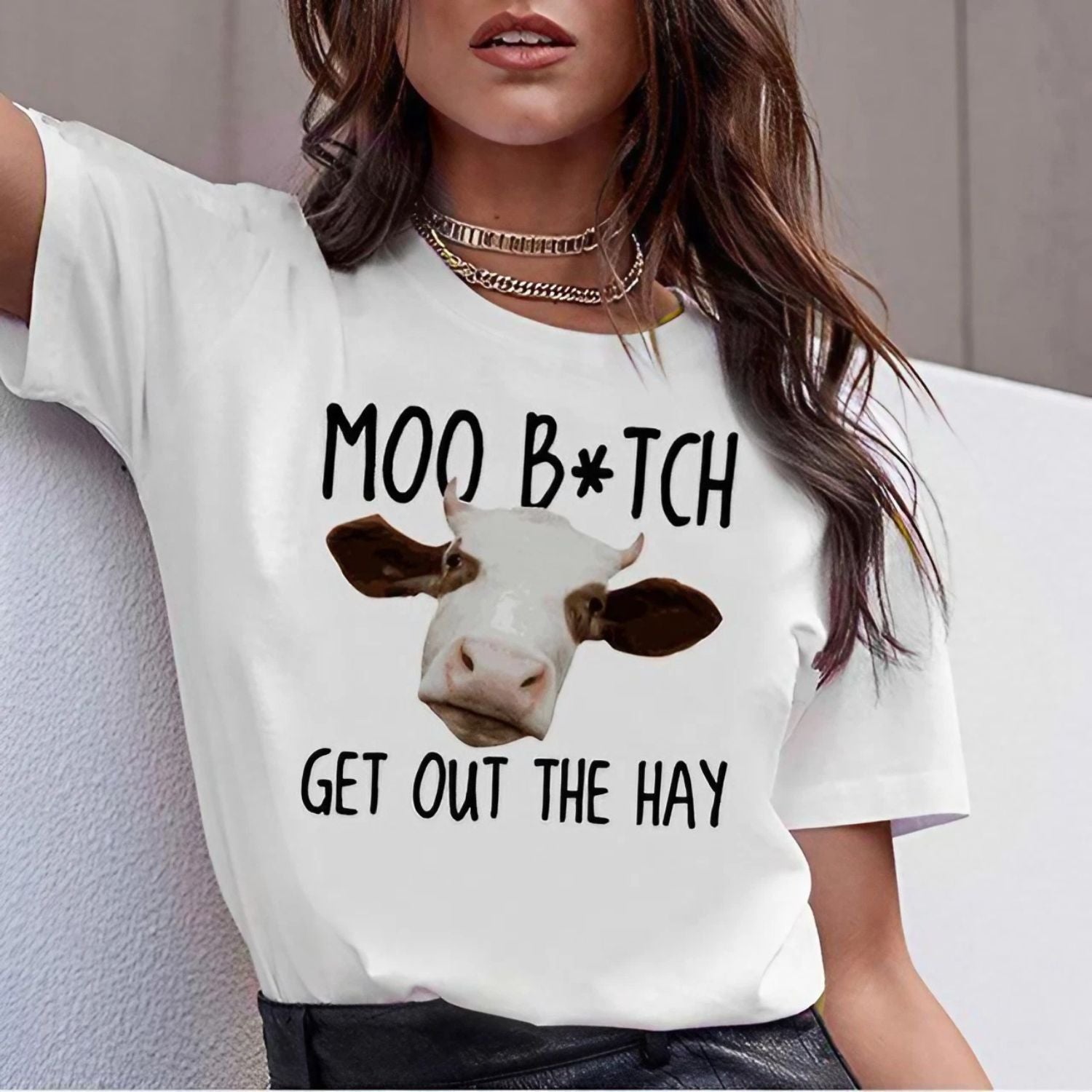 T-shirt moo b*tch