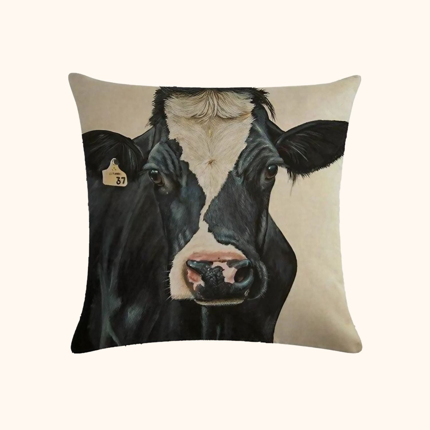Housse de coussin holstein fait main