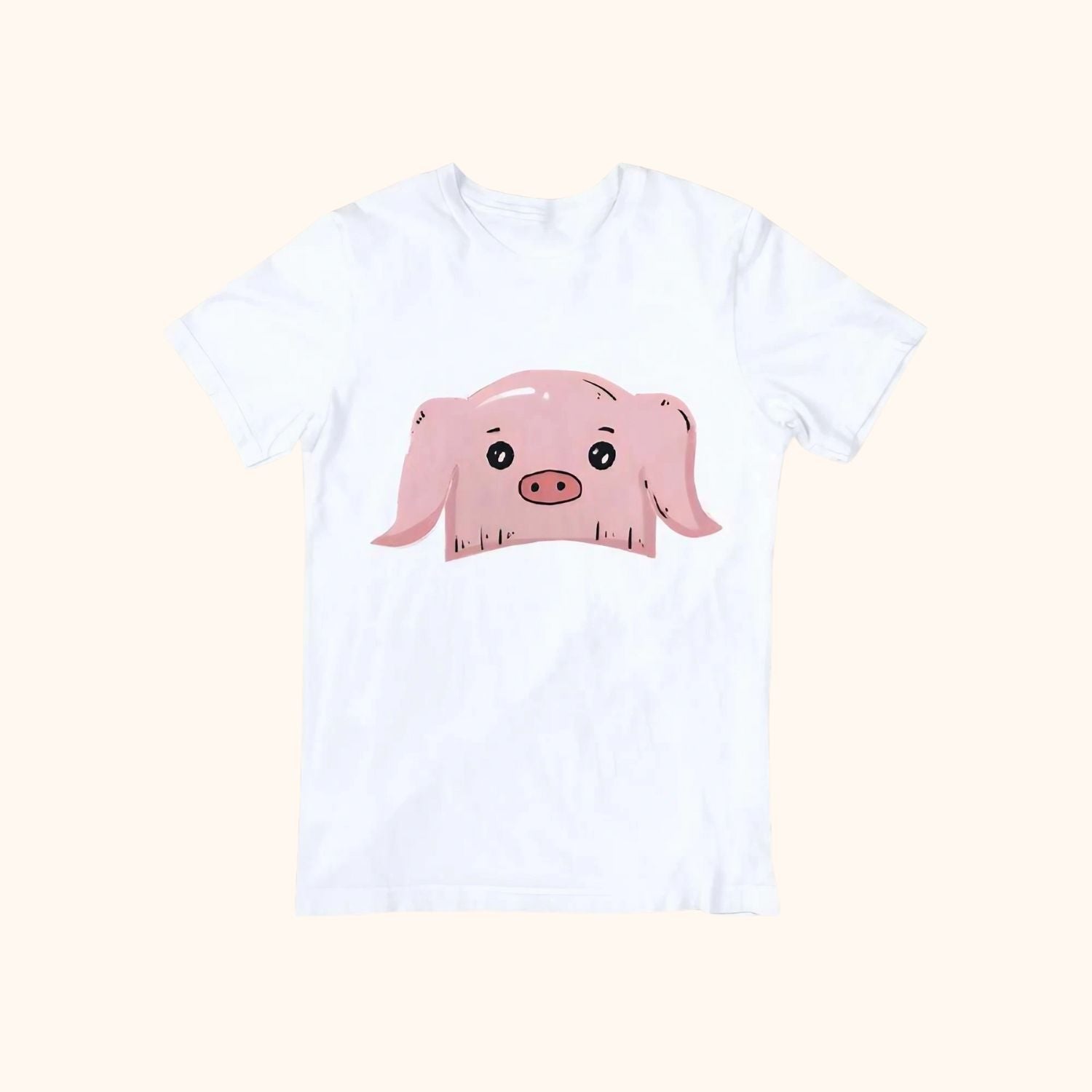T-shirt tête de cochon kawaii