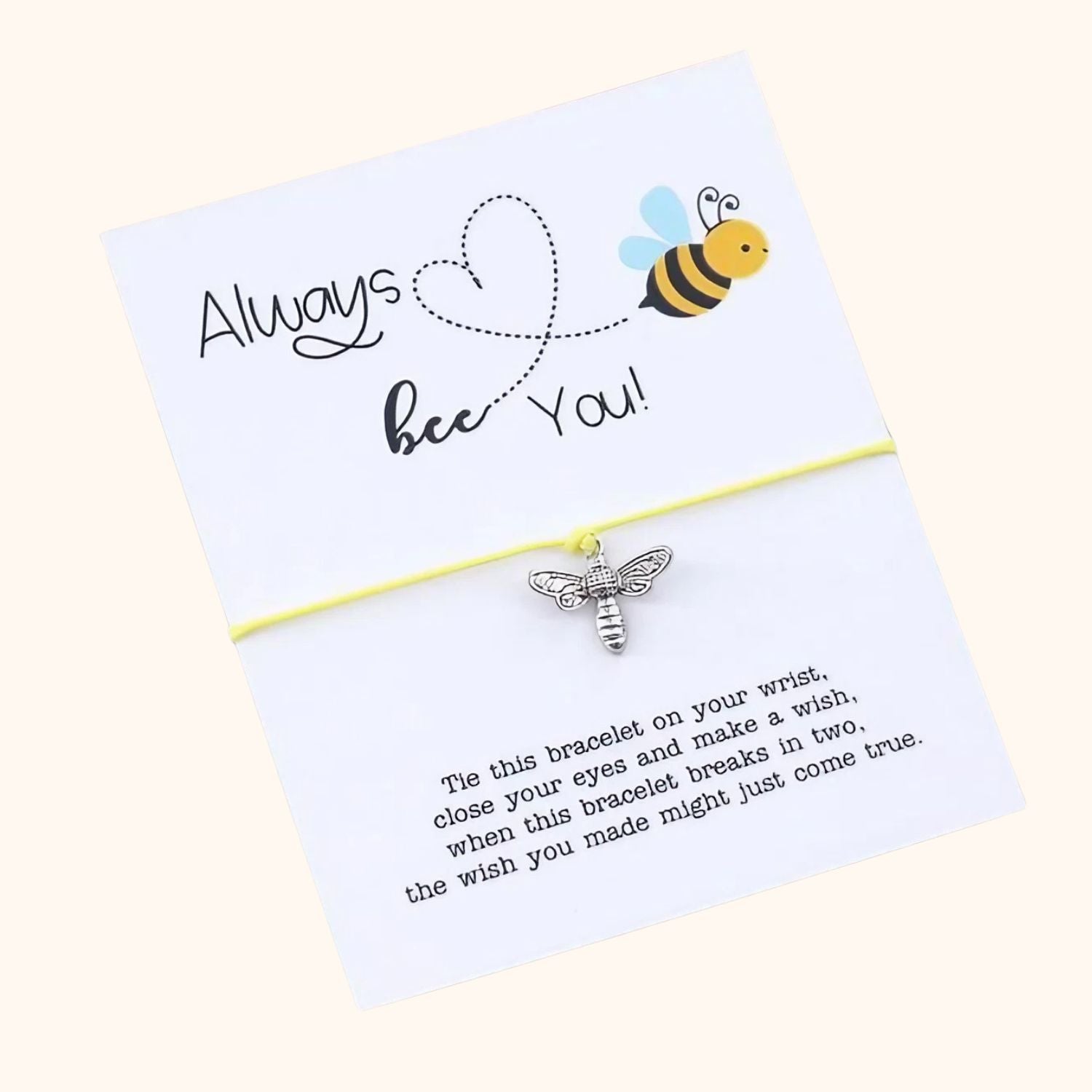Bracelet à voeux abeille Always Bee You jaune