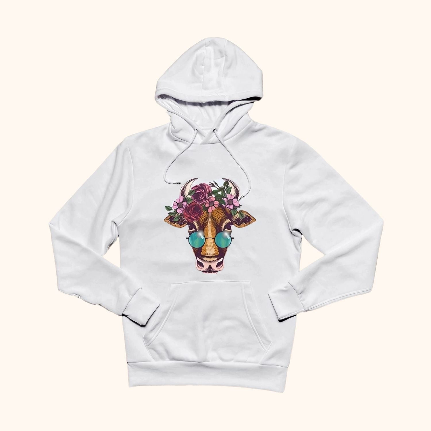 Sweat à capuche tête de vache babacool Le Petit Fermier