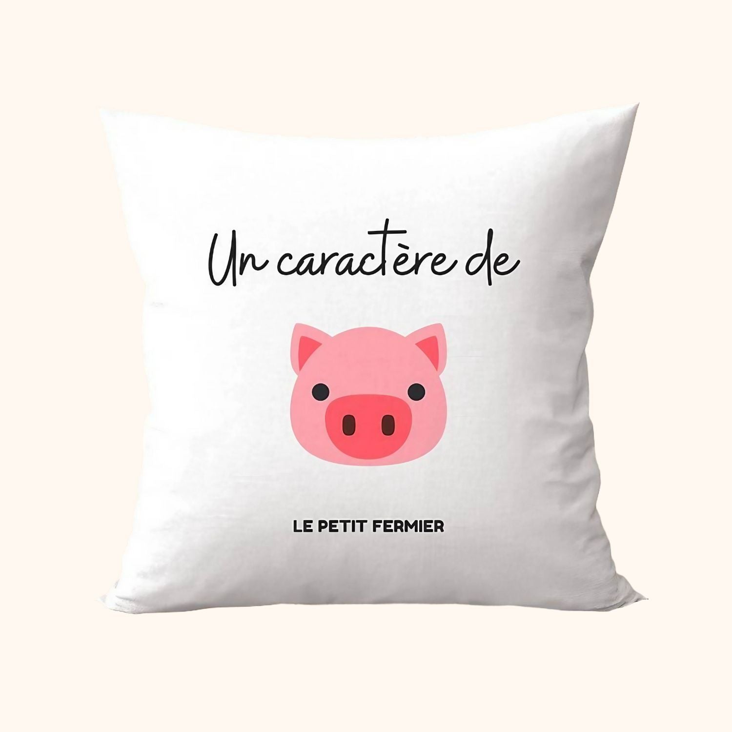 Housse de coussin un caractère de cochon