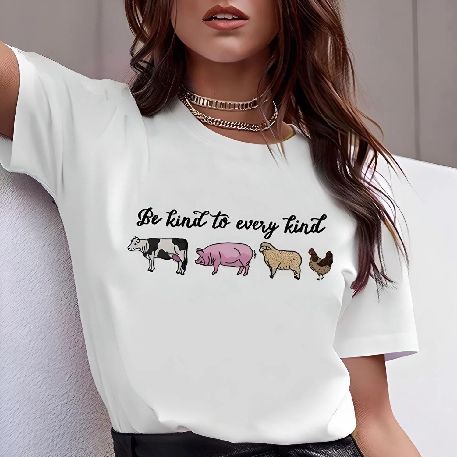 T-shirt animaux Be Kind To Every Kind