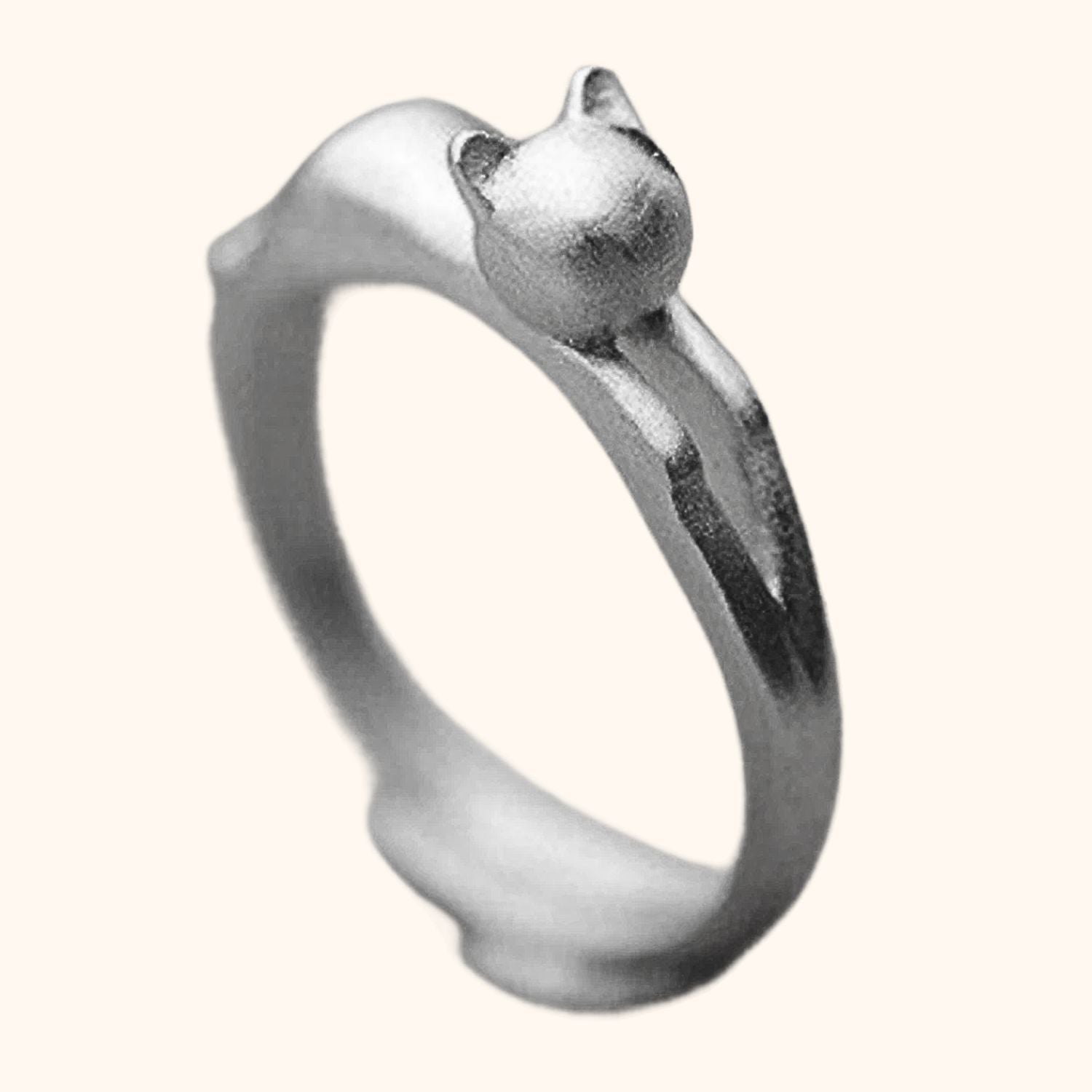 Bague tête de chat