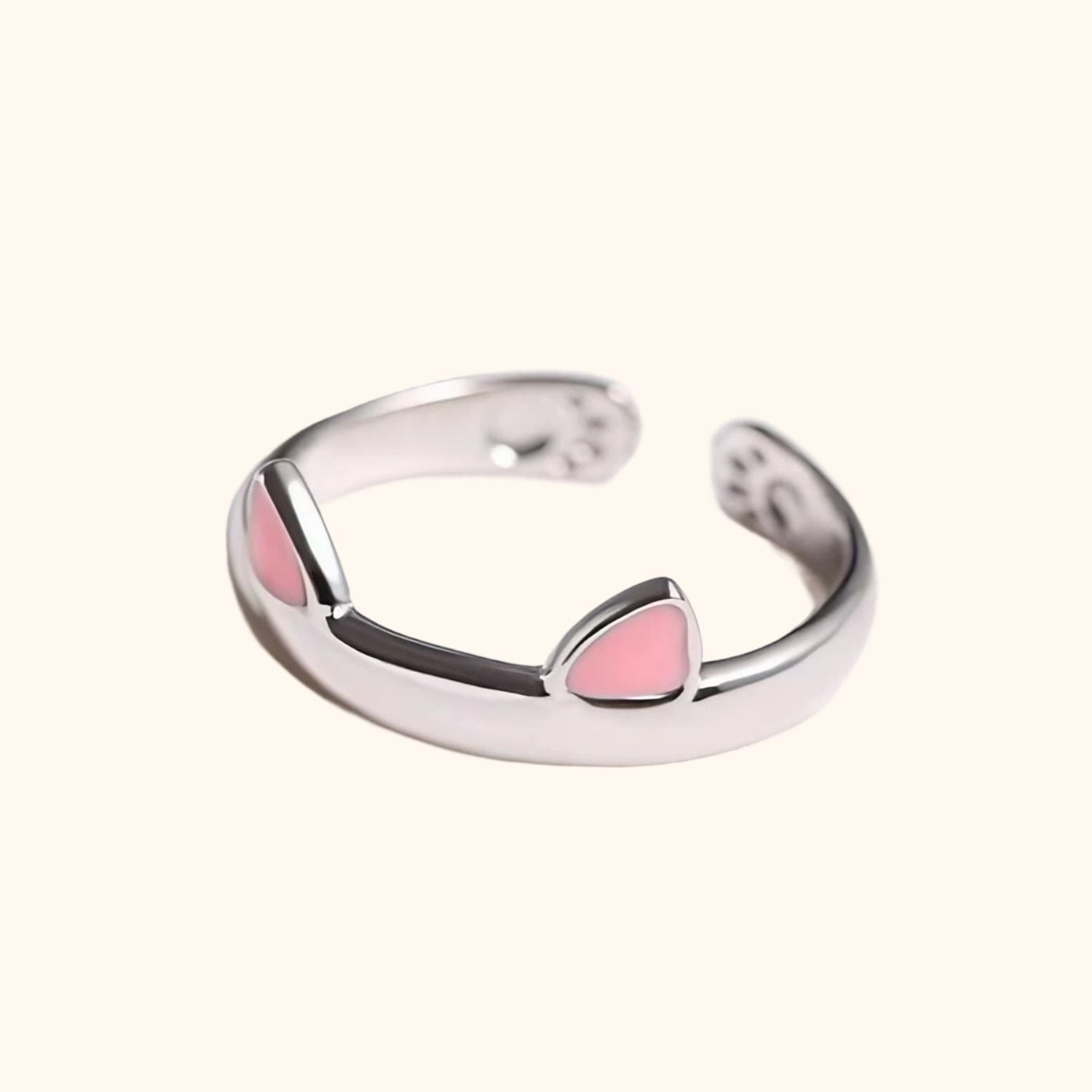 Bague oreilles de chat roses