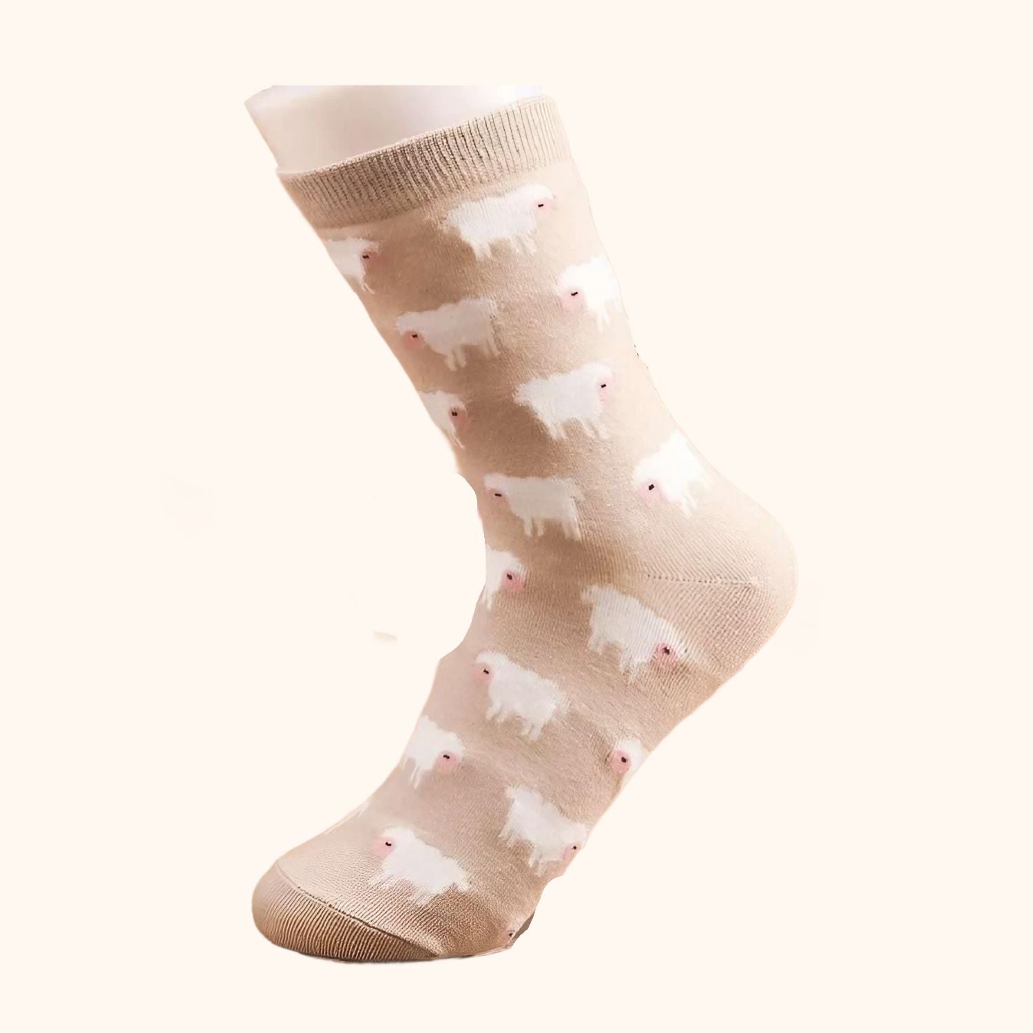 Chaussettes kakis mouton