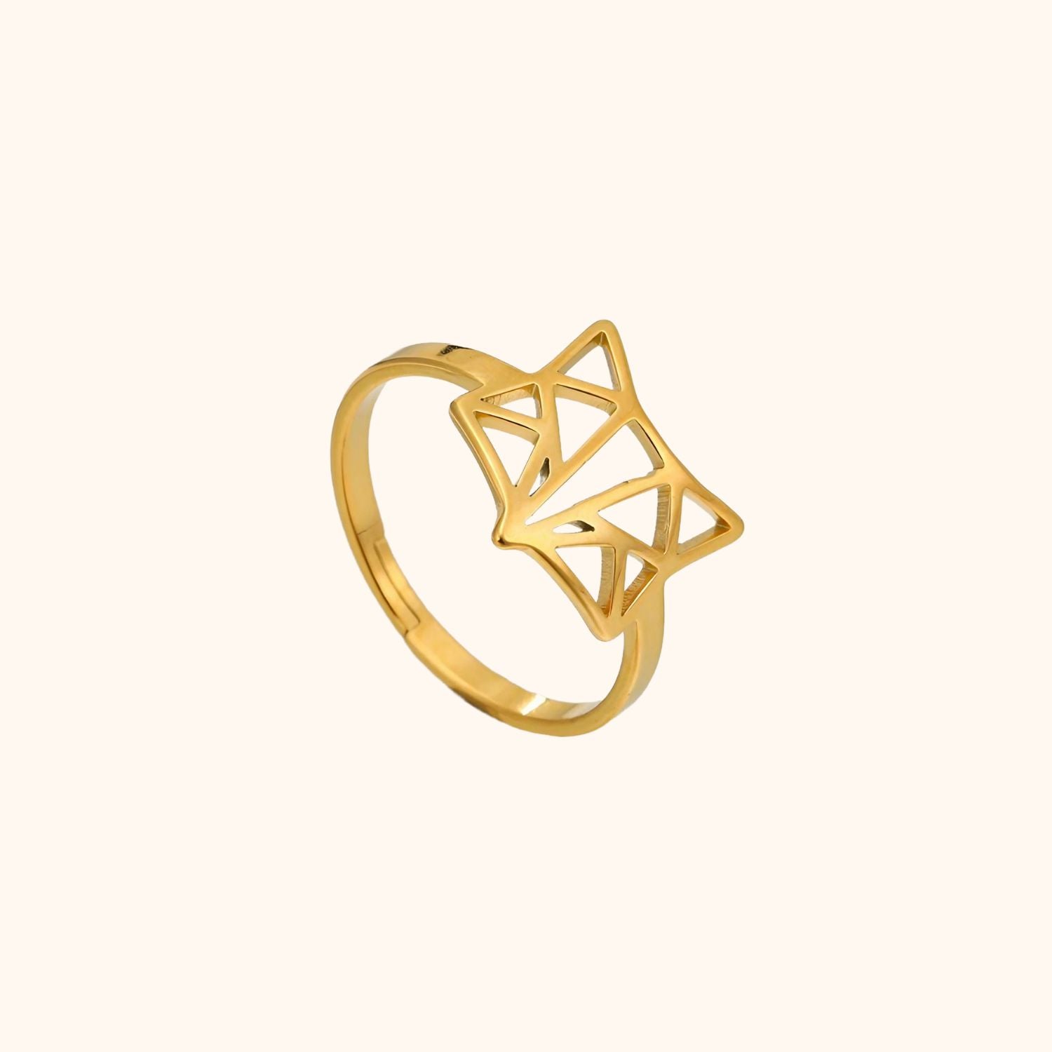 Bague origami tête de renard