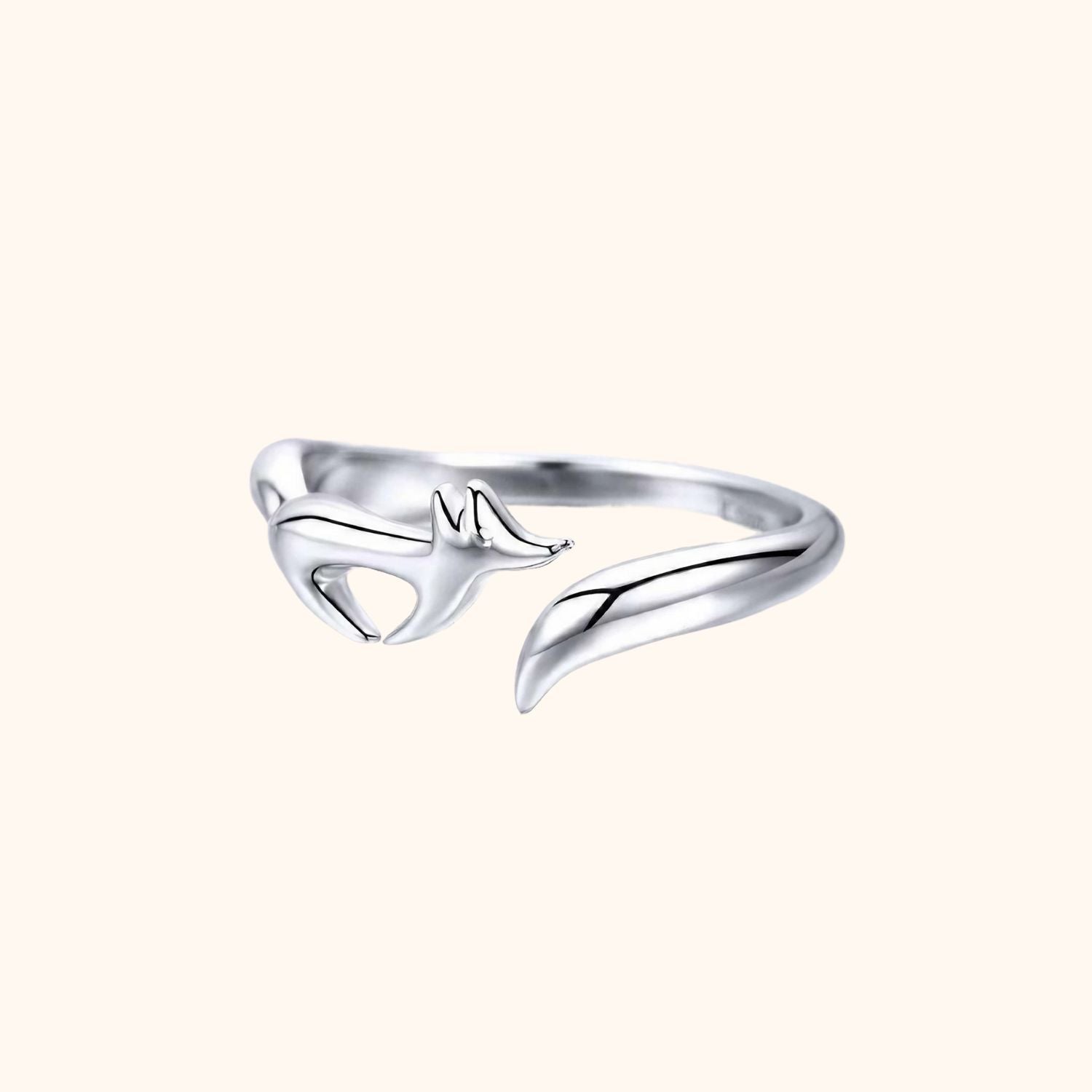 Bague renard en argent véritable