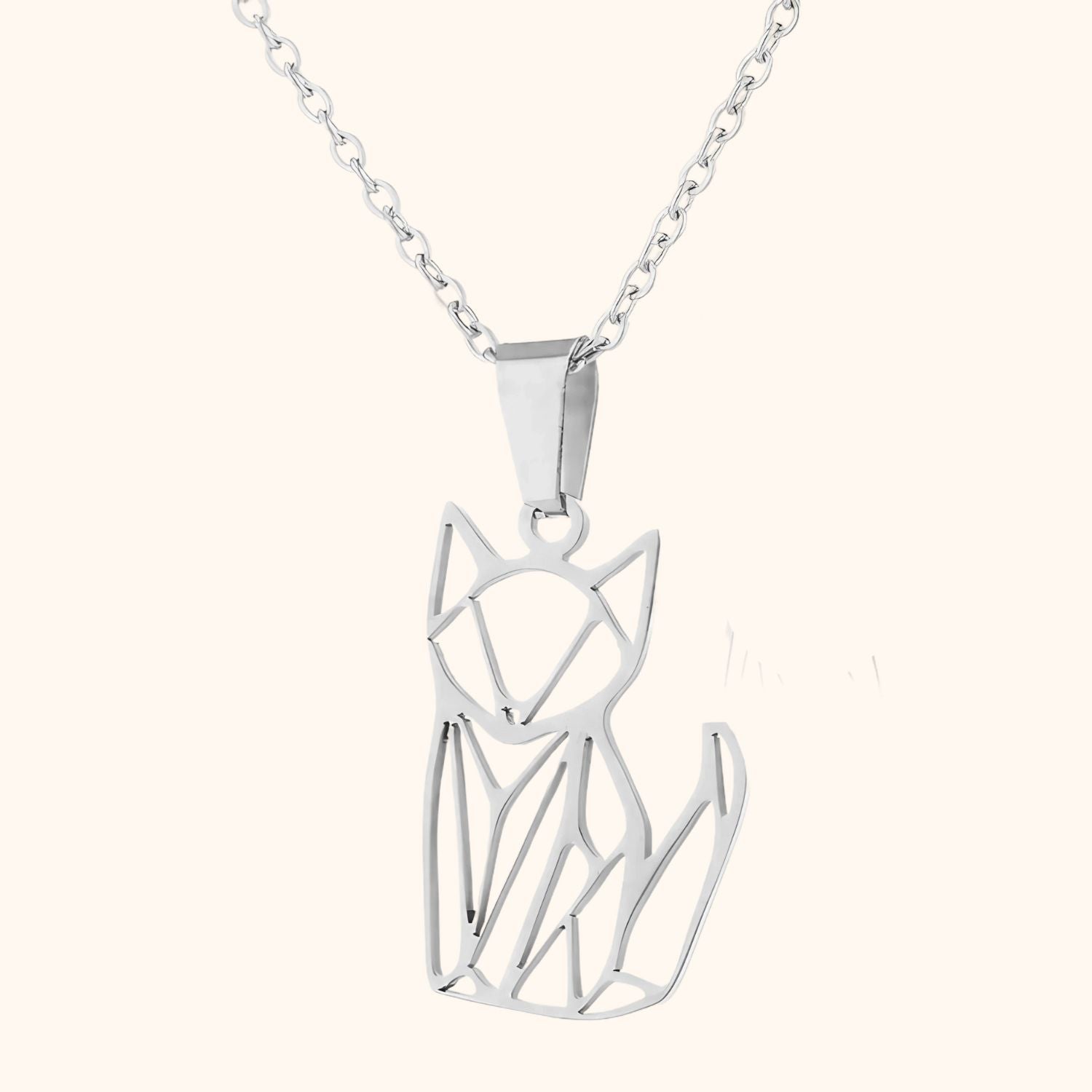 Collier renard en acier inoxydable