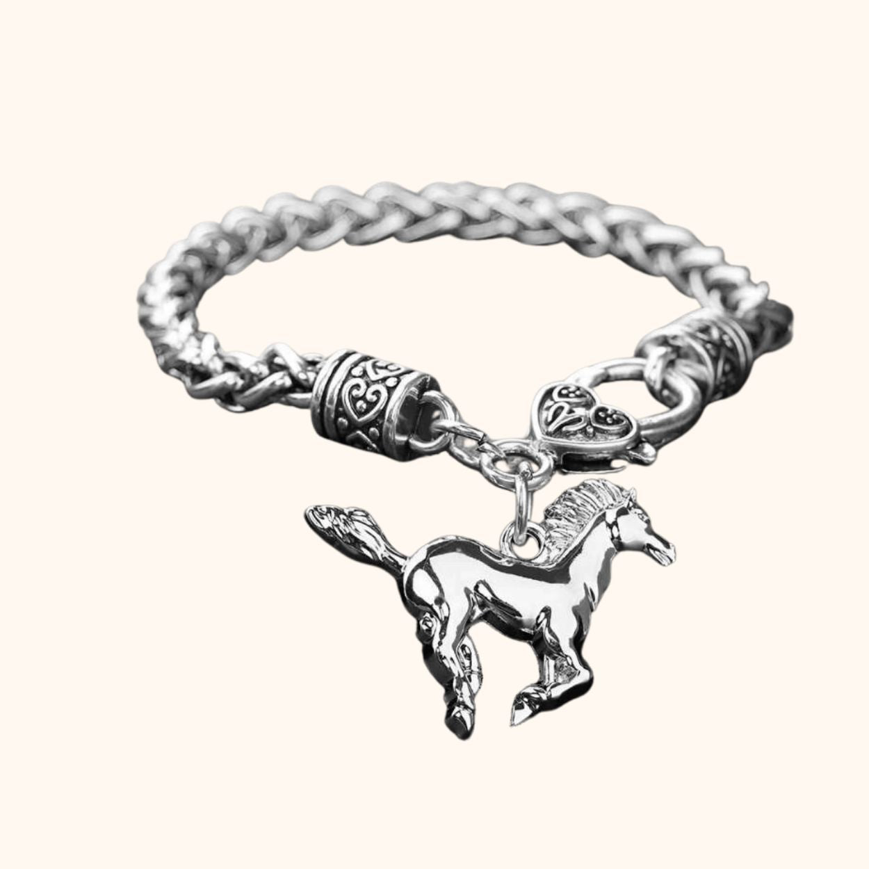 Bracelet Femme Argent 925 Massif Rhodié - Motif Super Cheval 3mm - 18 Cm, 1.9g - Neuf étiqueté