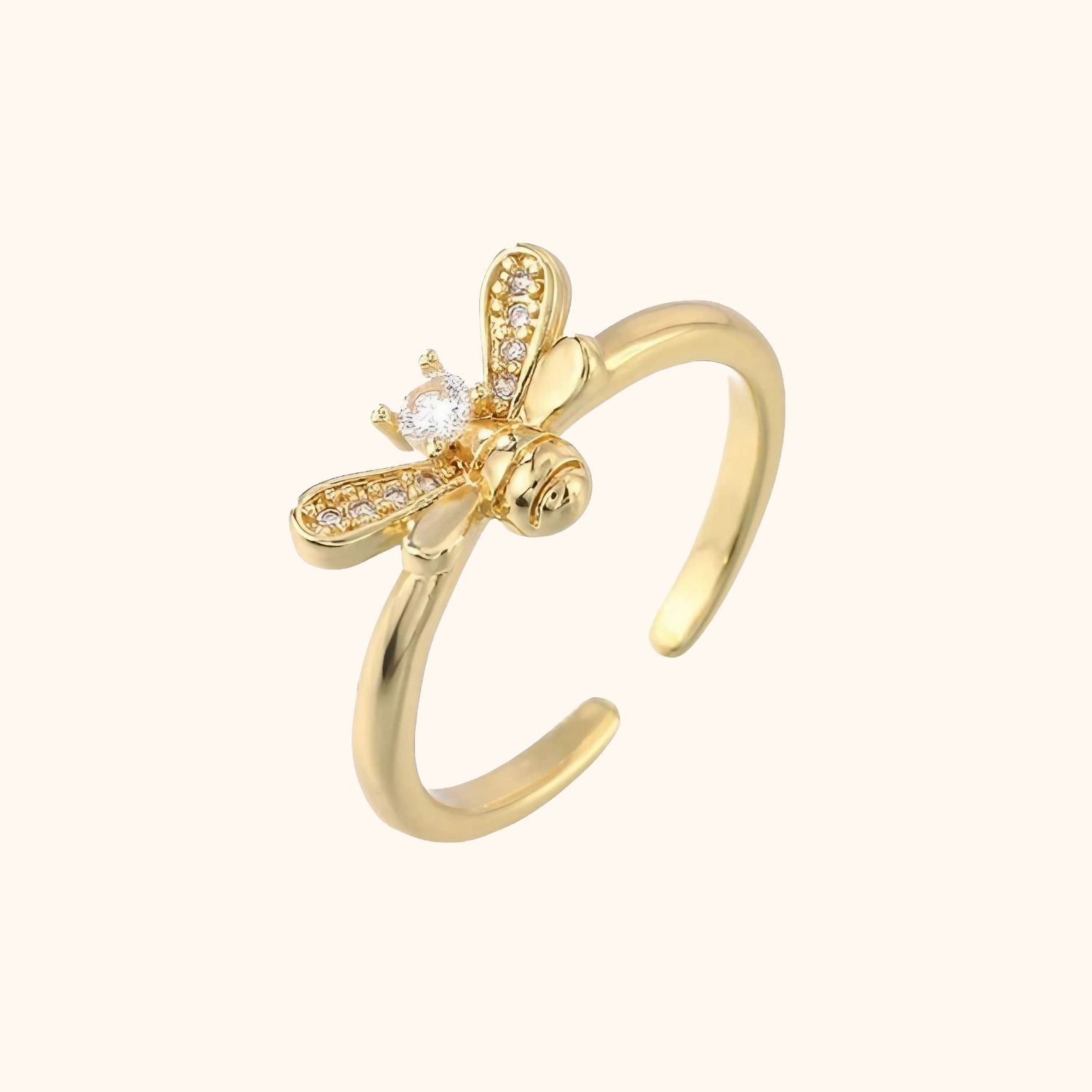 Bague dorée la petite abeille