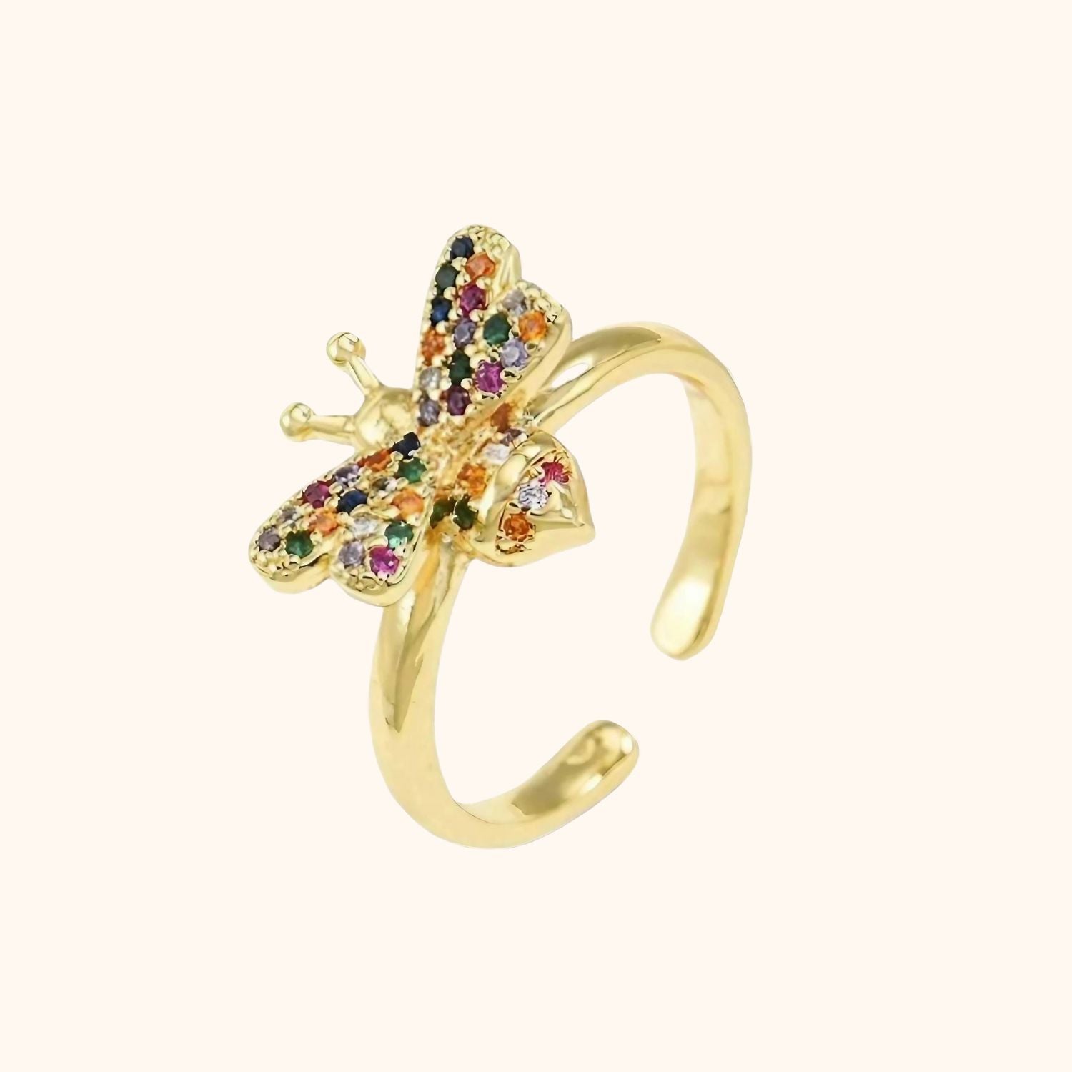 Bague l'abeille de couleurs