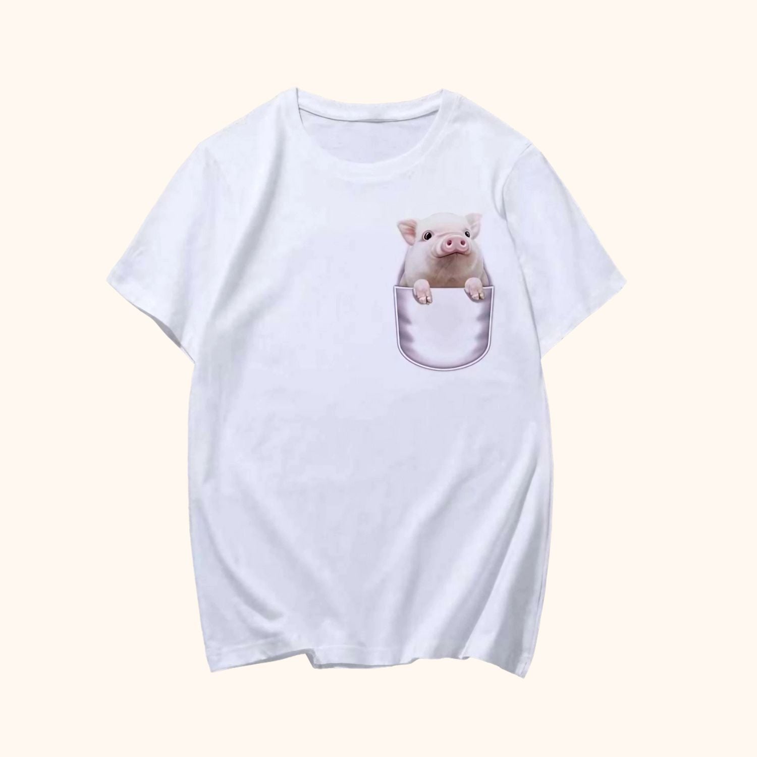 T-shirt femme le cochon nain de poche