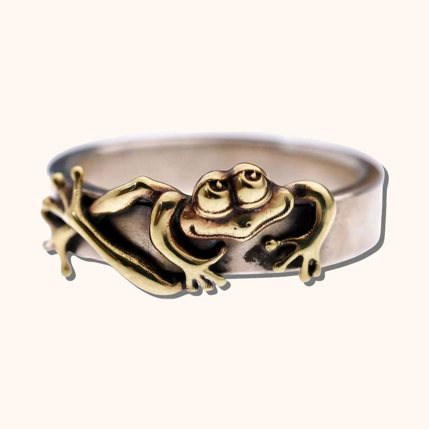 Bague la petite grenouille heureuse