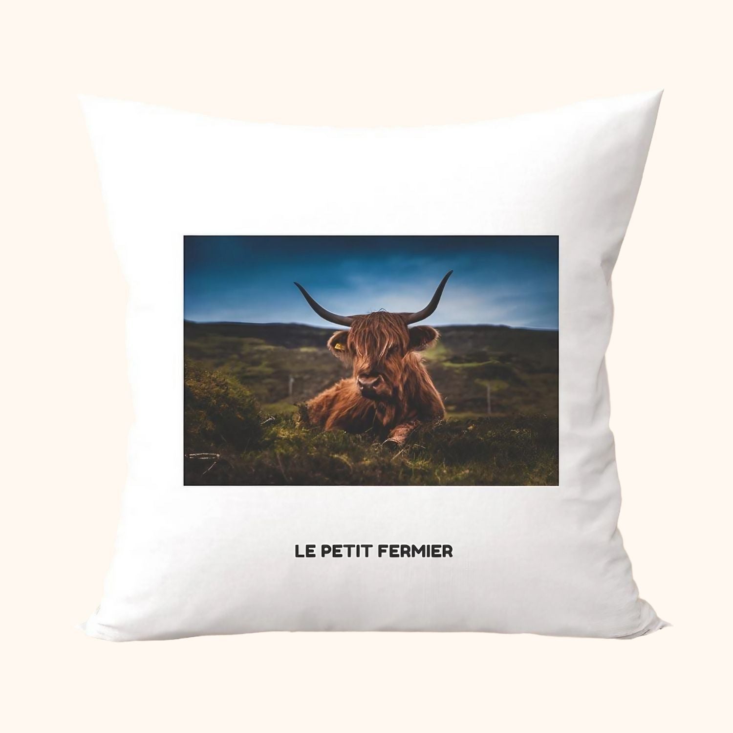 Housse de coussin Vache Highland