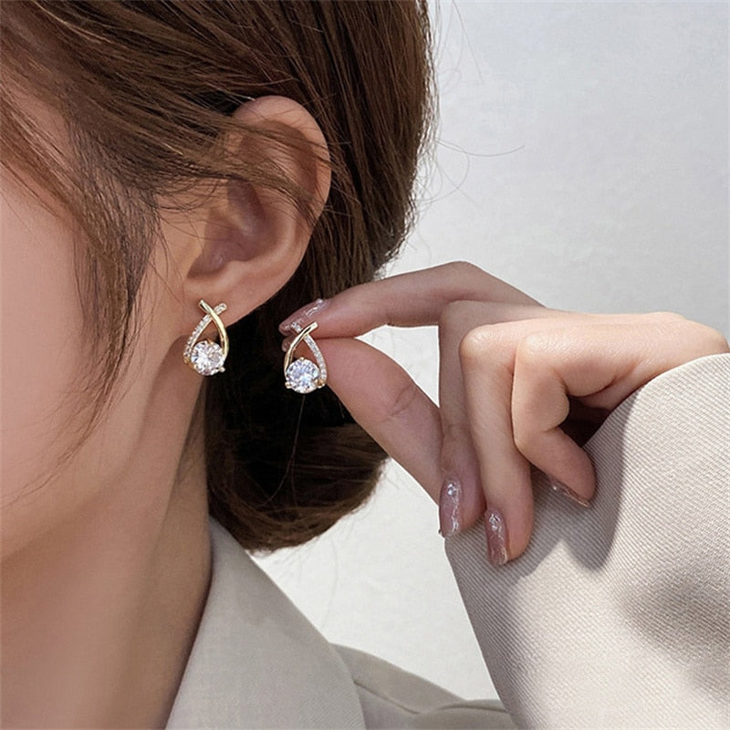 Boucle d'oreille cristal