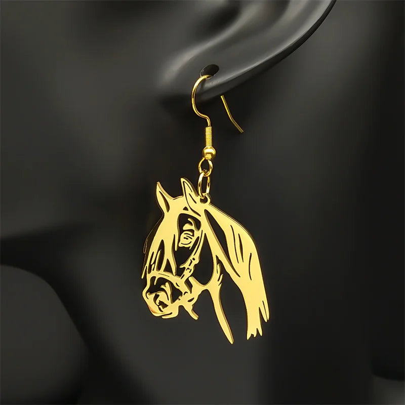Boucles d'oreilles chevaux or GALOP D'OR