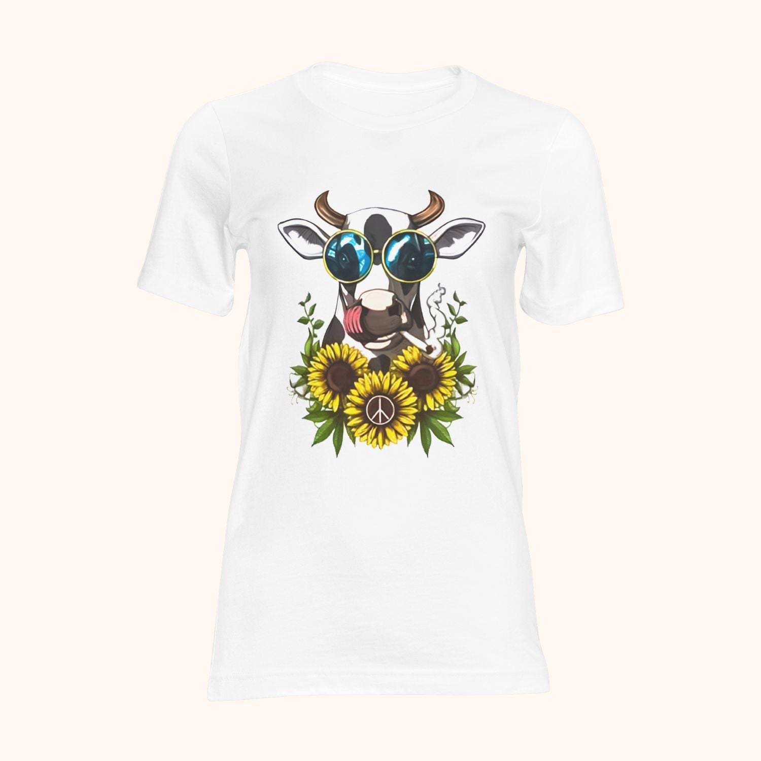 T-shirt vache hippie