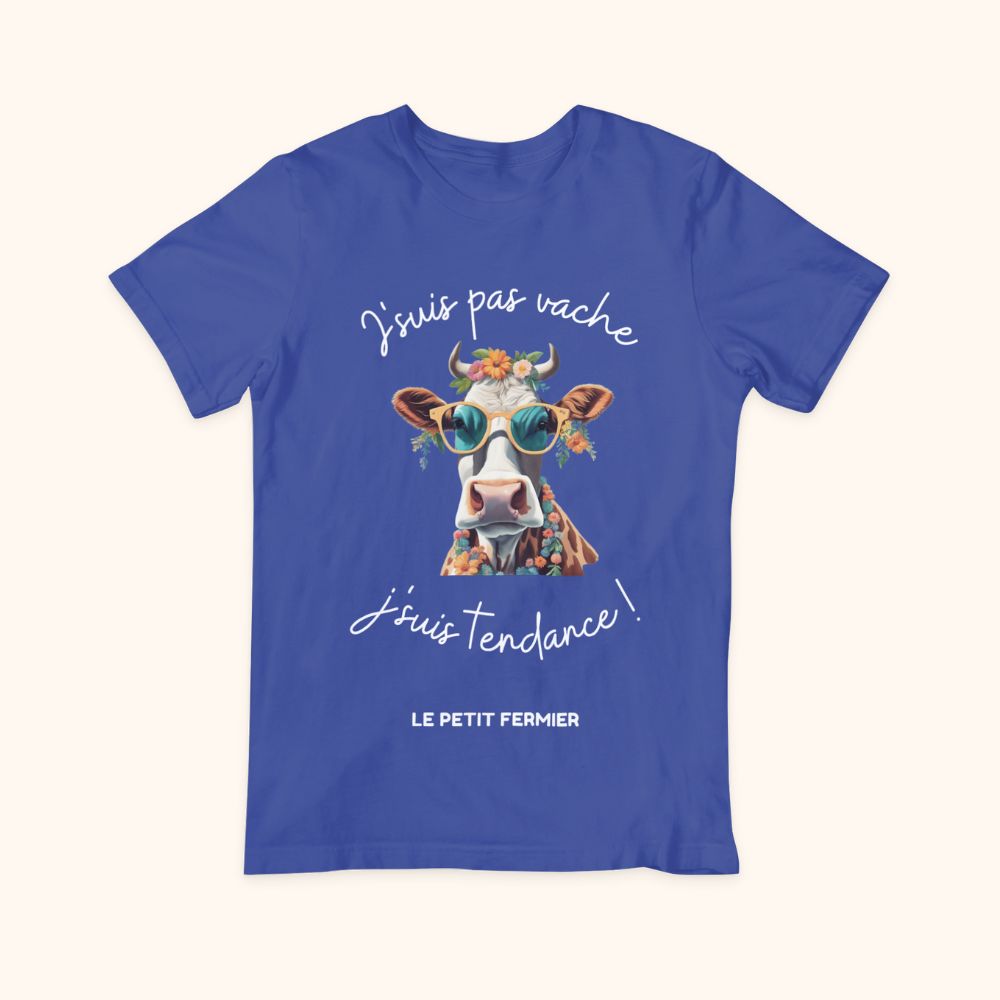 T-shirt j'suis pas vache, j'suis tendance