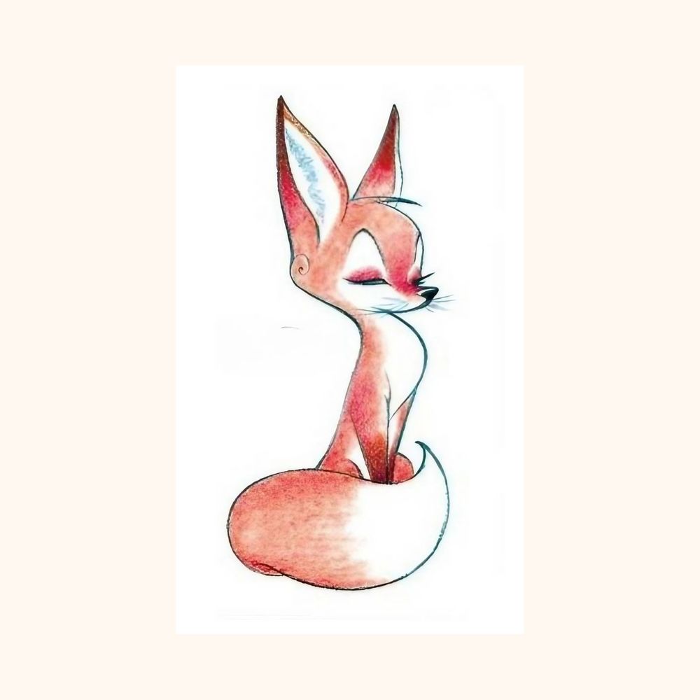 Tatouage renard minimaliste