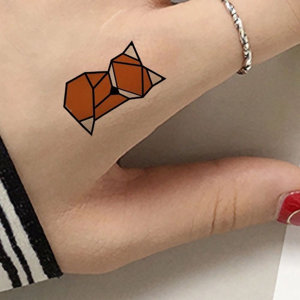 Tatouage renard origami