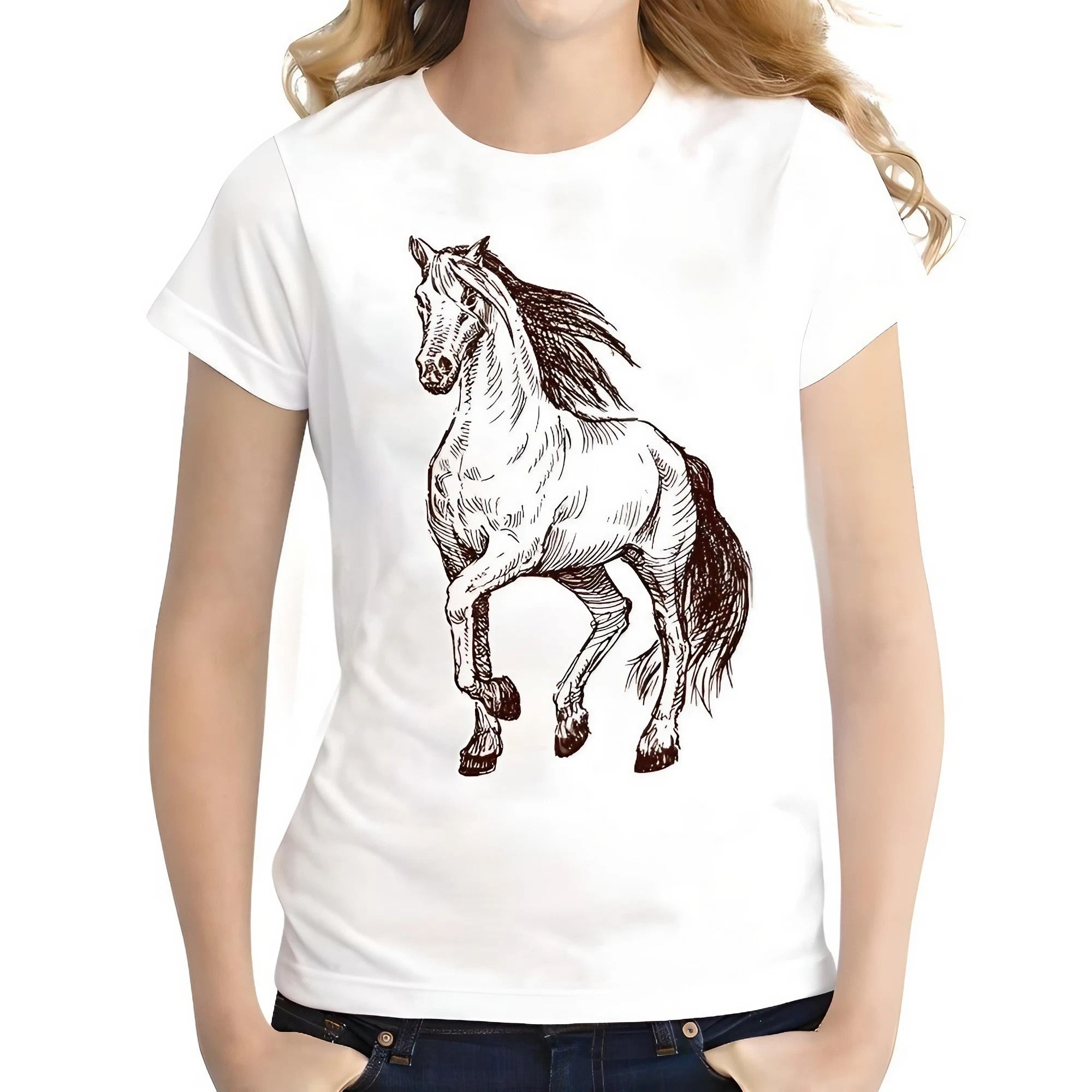 T-shirt vintage cheval