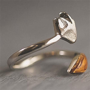 Bague ajustable renard argenté - Le Petit Fermier