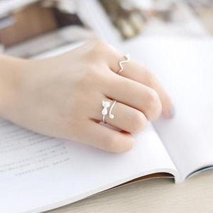 Bague chat en argent - Le Petit Fermier
