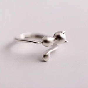 Bague chat en argent - Le Petit Fermier