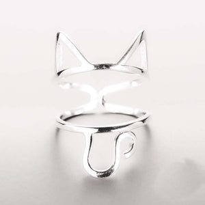 Bague chat originale en argent véritable - Le Petit Fermier