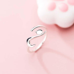 Bague chat qui s'étire en argent - Le Petit Fermier