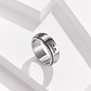 Bague chat spinner argentée - Le Petit Fermier