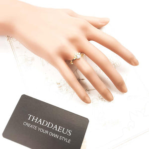 Bague dorée patte de chat en argent - Le Petit Fermier