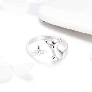 Bague en argent chat en papillon - Le Petit Fermier