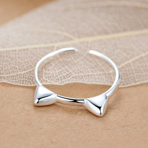 Bague en argent oreilles de chat - Le Petit Fermier