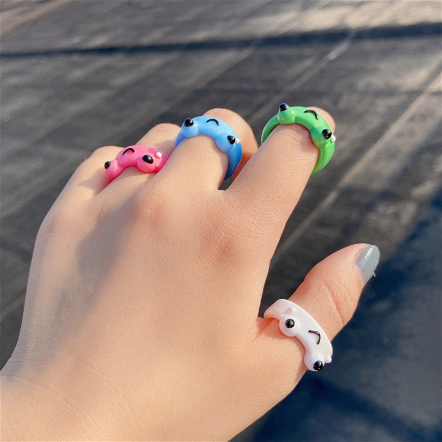 Bague grenouille bleue kawaii - Le Petit Fermier