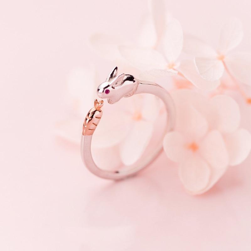 Bague lapin en argent véritable - Le Petit Fermier