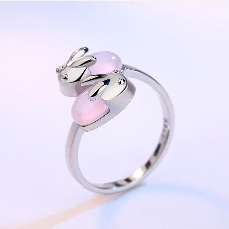 Bague lapin en quartz rose - Le Petit Fermier