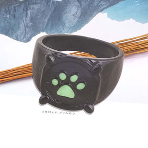 Bague noire patte de chat - Le Petit Fermier