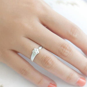 Bague patte de chat argentée - Le Petit Fermier