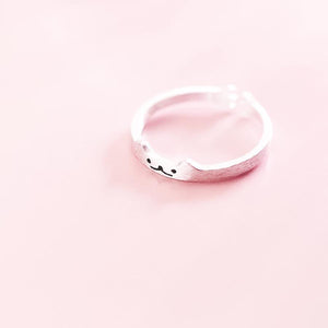 Bague petit chat kawaii en argent - Le Petit Fermier